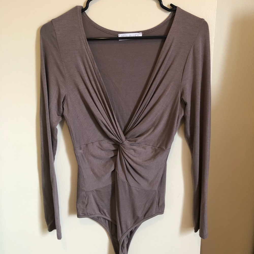 Taupe Twist Bodysuit
